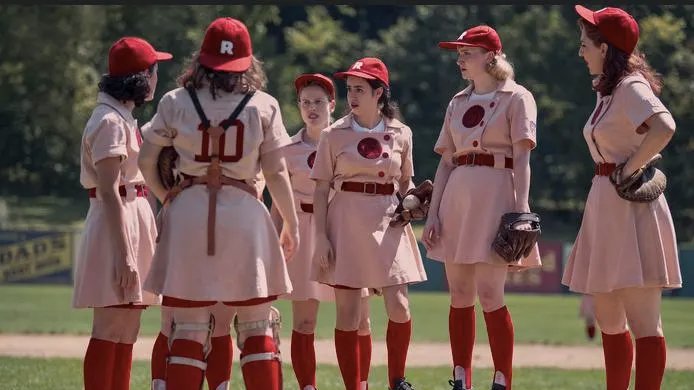 dykezadi's tweet photo. top tier lesbian shows to watch in pride month: a league of their own, dickinson, killing eve, warrior nun https://t.co/6Y0ZNW0XCh