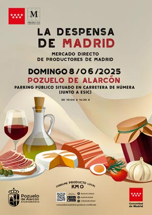#Ferias | La Despensa de Madrid llega a Pozuelo de Alarcón

📰 tinyurl.com/yfxx3aus

<a href="/ComunidadMadrid/">Comunidad de Madrid</a> 
<a href="/madrifood/">Clúster Agroalimentario de la Comunidad de Madrid</a> 
<a href="/MadridCalidad/">M Producto Certificado</a> 
<a href="/ayto_pozuelo/">Ayto Pozuelo de Alarcón</a> 
<a href="/CarlosNovilloPi/">Carlos Novillo Piris</a> 
<a href="/DgdeOteo/">Ángel de Oteo</a> 
<a href="/Romanmunozs/">Román Muñoz Sánchez</a>