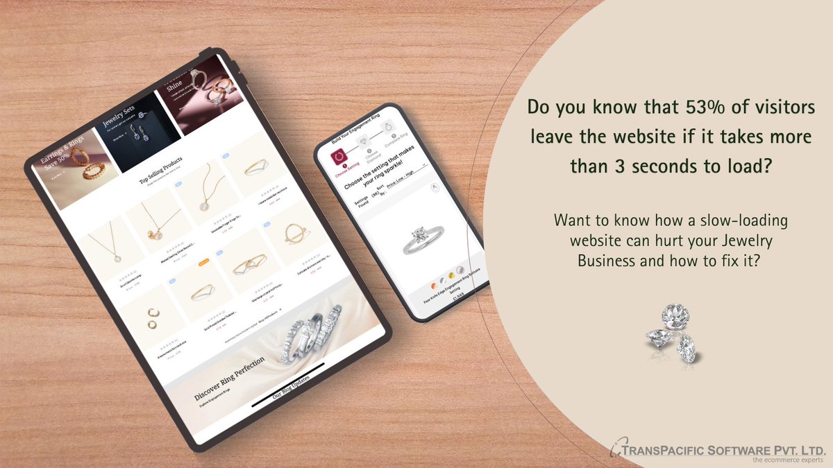 Prashant Telang (@_prashanttelang) on Twitter photo At TransPacific Software, we turn sluggish jewelry sites into high-converting machines
✅Image Optimization
✅Diamond API Integration
✅Mobile-First Design
✅Shopify | Magento | WooCommerce
🔗 transpacific-software.com |
✉️info@transpacific.in
#TransPacificSoftware #SpeedMatters At TransPacific Software, we turn sluggish jewelry sites into high-converting machines
✅Image Optimization
✅Diamond API Integration
✅Mobile-First Design
✅Shopify | Magento | WooCommerce
🔗 transpacific-software.com |
✉️info@transpacific.in
#TransPacificSoftware #SpeedMatters