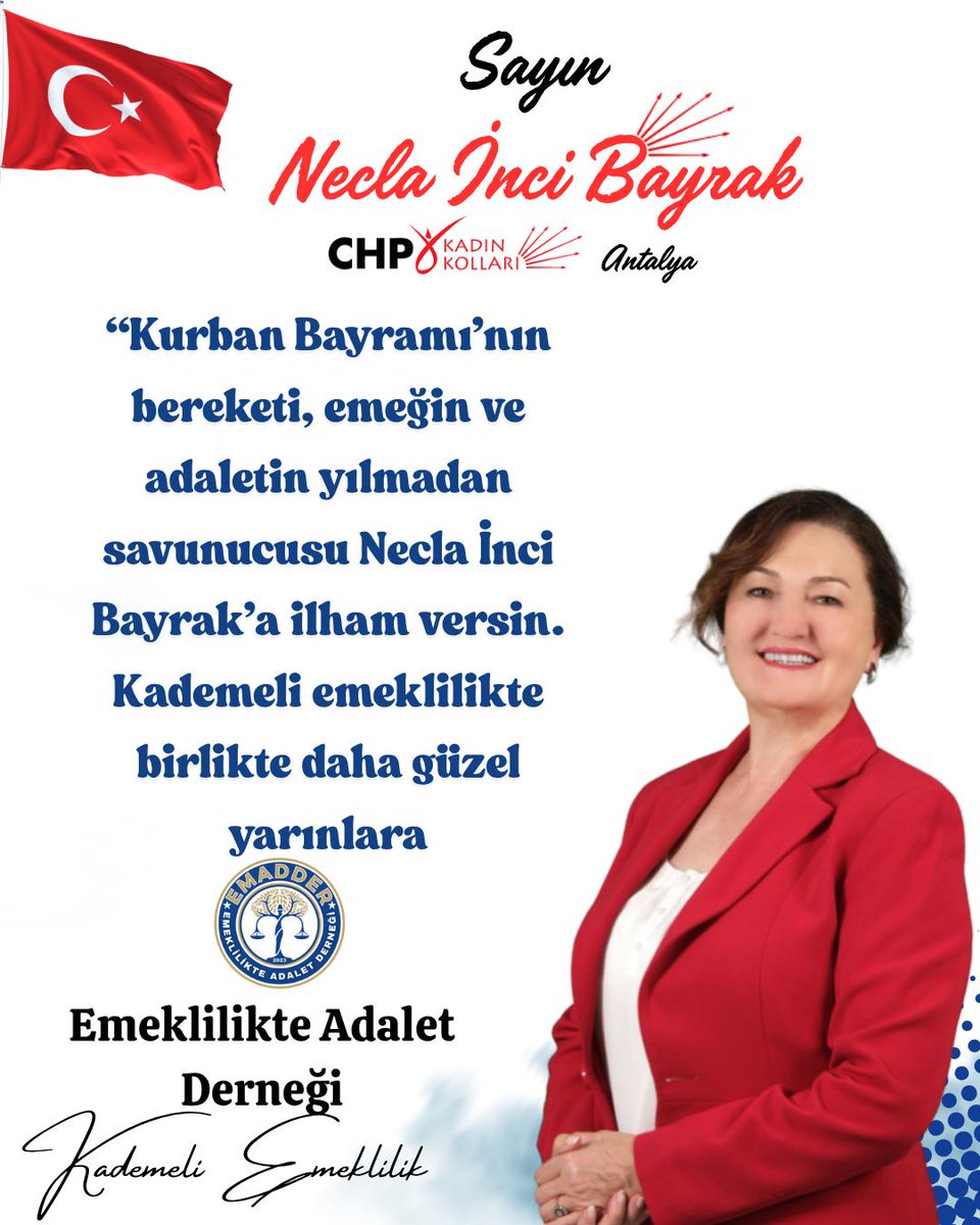 Necla İnci Bayrak (@neclaincibayrak) on Twitter photo Adalet Adalet Adalet ...1 gün geç sigortalı olduğu için 17 yıl sonra emekli olunamaz.
Emadder(Emeklilikte Adalet Derneği) Derneğinin ve tüm mağdurlarının yanındayız.
Bu Adaletsiz düzen değişmeden bize bayram yok.
<a href="/EmadDernegi/">EMEKLİLİKTE ADALET DERNEĞİ ⚖️</a> Adalet Adalet Adalet ...1 gün geç sigortalı olduğu için 17 yıl sonra emekli olunamaz.
Emadder(Emeklilikte Adalet Derneği) Derneğinin ve tüm mağdurlarının yanındayız.
Bu Adaletsiz düzen değişmeden bize bayram yok.
<a href="/EmadDernegi/">EMEKLİLİKTE ADALET DERNEĞİ ⚖️</a>