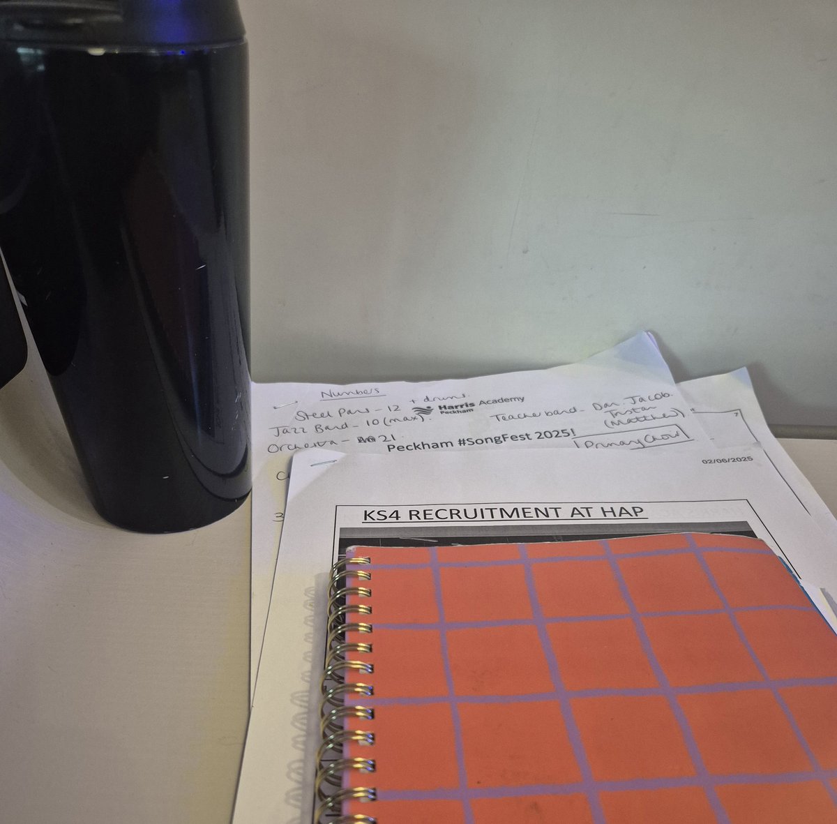 On the train to Manchester psyching myself up to talk about KS4 Music recruitment <a href="/PeckhamAcademy/">Harris Academy Peckham</a> at the <a href="/misst_music/">MiSST</a> conference! (And simultaneously writing to-do lists for Songfest 2025!)