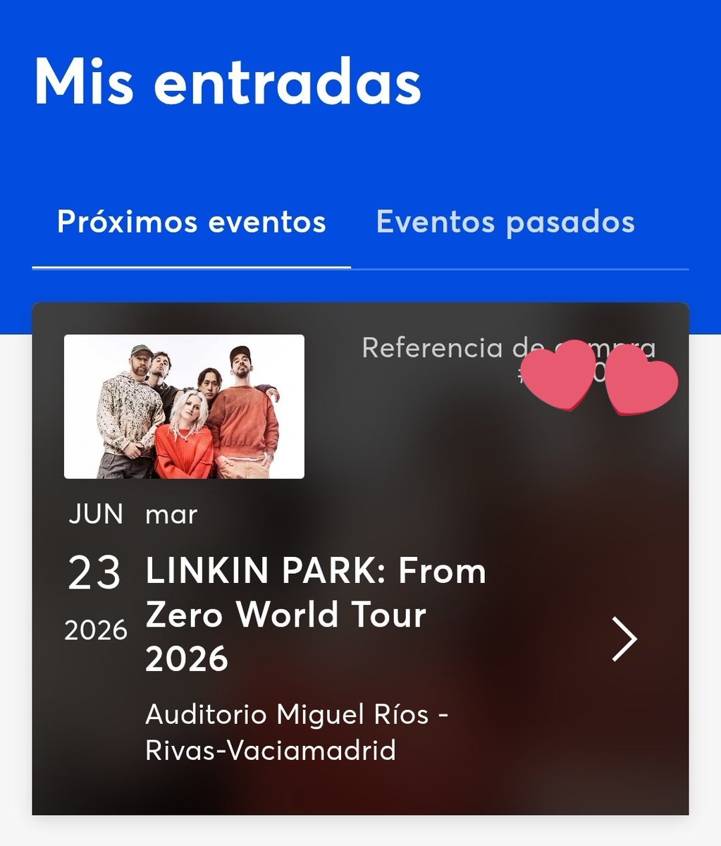 ¿Me oís gritar?
Lo hemos conseguido! <a href="/SaraG_10/">❄️Lady She-Wolf 🐺❄️</a> y yo vamos a cumplir el sueño de ver a Linkin Park!!!
