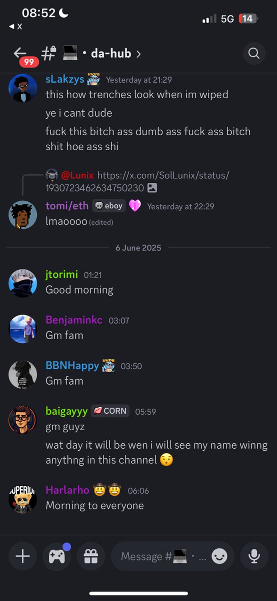 NFTEnthusiasT_F's tweet photo. @LunixTwin @SolLunix Love you too Lunix 

ACMRZNzi97mRNzhsu9HfgJNvCwtmaQH5ba5vJFmTm7Q1 https://t.co/W3ju8lvH3M