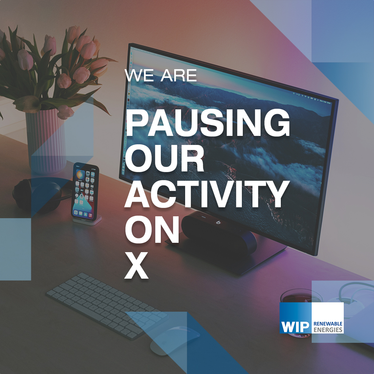 In light of recent developments, we have decided to pause our activity on X for now.

Stay connected with us on LinkedIn, Bluesky, and Facebook.
We will continue to keep you updated there! 💚

#WIPNews #Renewables #EnergyTransition