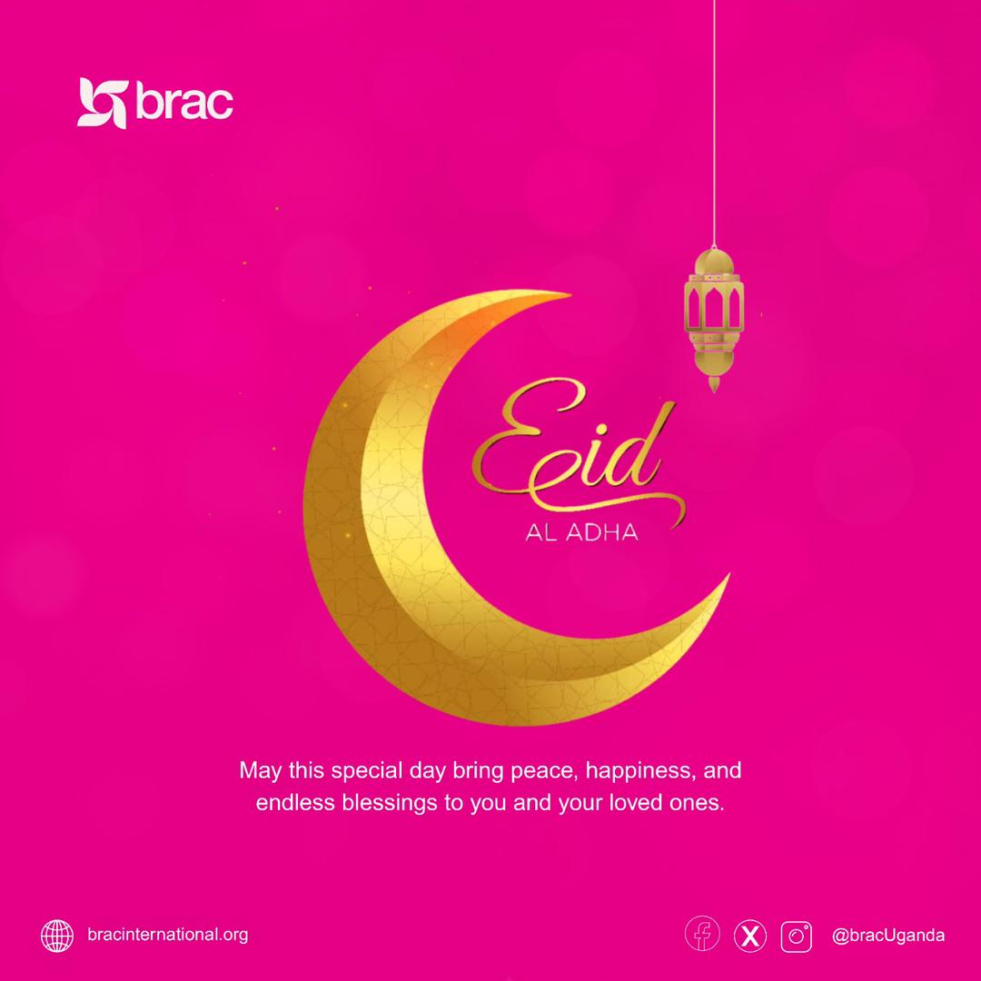 From all of us at BRAC Uganda, Eid Mubarak!
May this blessed occasion bring you closer to your loved ones and strengthen your faith. #EidulAdha2025