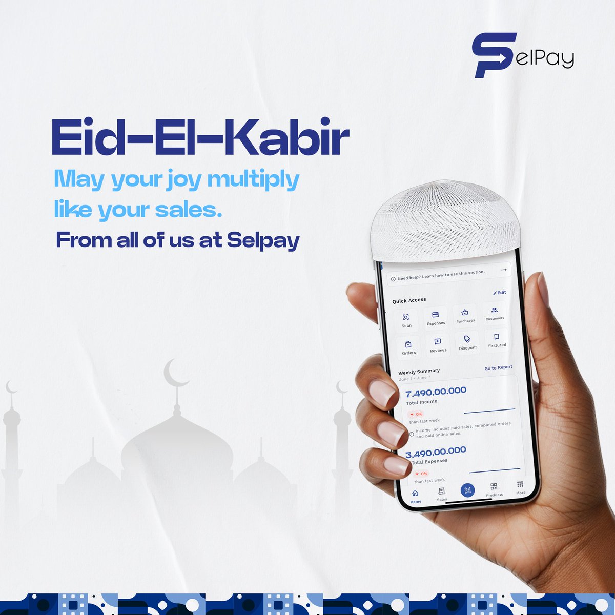 selpaytech's tweet image. Fat rams, fatter wallets, and zero stress , that’s the SelPay way! 🐑💼 May your joy be loud and your alerts louder! 💸🙏 #EidMubarak #SelPayStyle #moreblessings #sales