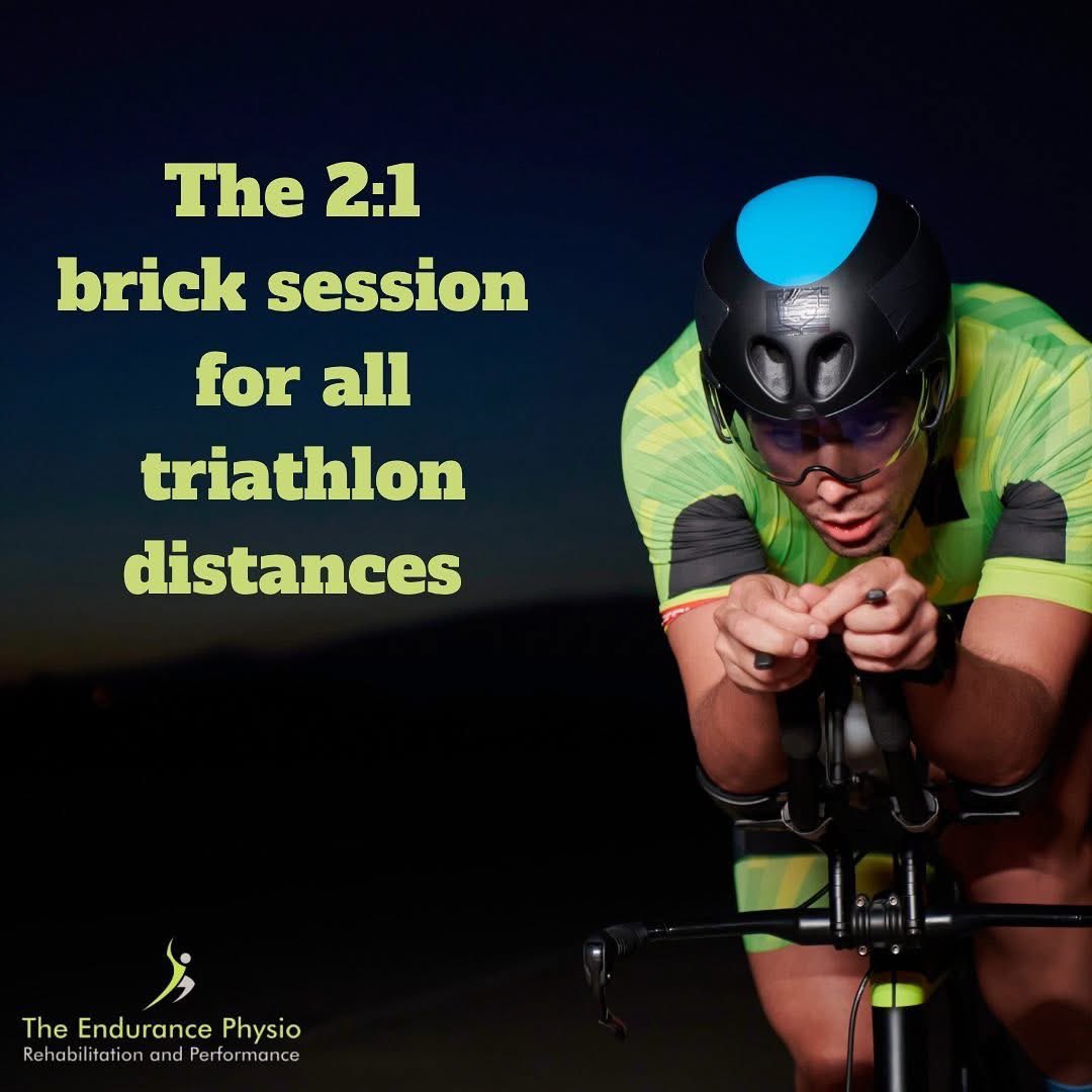 I’m often asked “how long should my brick sessions be?, and what split of bike to run should they be?”.

Although there may be some nuance on occasion that would need a specific ratio or approach for a specific athlete, you won’t go far wrong sticking to a simple 2:1 bike to run