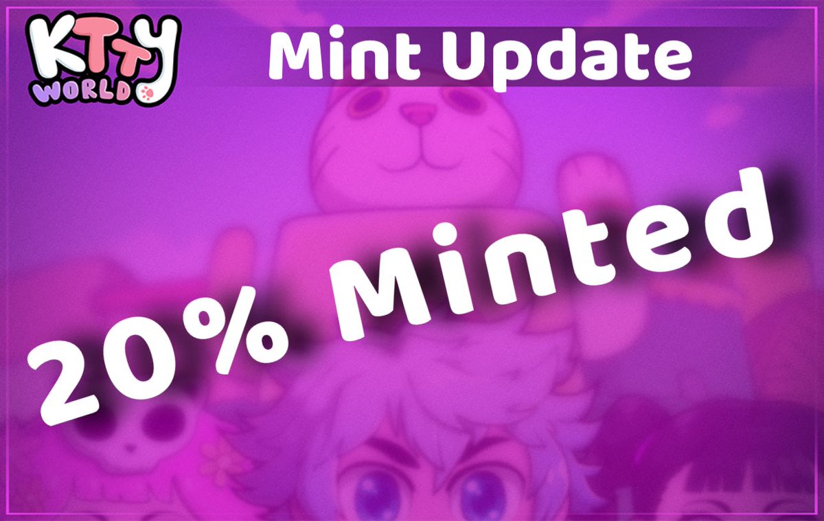 🚨 We’ve officially hit 20% minted and the chaos continues. 🐾🔥

Rome wasn’t built in a day, and neither is a true Web3 empire.
Strong foundations take time, trust, and Tamers like you.

Let’s claw our way to the next milestone together.
⚔️ The journey has just begun.