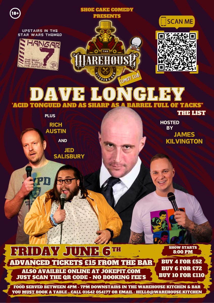 shoecakecomedy's tweet image. Looking for something fun to do tonight #teesside #stocktonontees #middlesbrough we’ve got our monthly comedy night at The Warehouse.

Tickets 👉 jokepit.com/e/26332

#comedyclub #thingstodo #whatson #standup #comedy