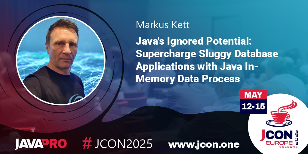 JCON (@jcon_conference) on Twitter photo Stop the #Hibernate bottleneck! <a href="/MarkusKett/">Markus Kett</a> keynote "Java's Ignored Potential" reveals how to transform sluggish #databases into lightning-fast in-memory powerhouses. #JVM speed, simplified #dev, massive #scalability—your apps deserve it!
🎥 youtu.be/qb2eOOFdOr4
#JCON2025 Stop the #Hibernate bottleneck! <a href="/MarkusKett/">Markus Kett</a> keynote "Java's Ignored Potential" reveals how to transform sluggish #databases into lightning-fast in-memory powerhouses. #JVM speed, simplified #dev, massive #scalability—your apps deserve it!
🎥 youtu.be/qb2eOOFdOr4
#JCON2025