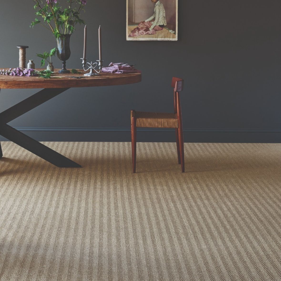 Take a seat and admire our Friday Flooring. Sisal is such an elegant look. This striking striped design is our <a href="/CrucialTrading/">Crucial Trading</a> Harmony Herringbone in Gentle Fawn. A carpet that offers a designer look, crafted using sustainable plant-based material - its a win win!
