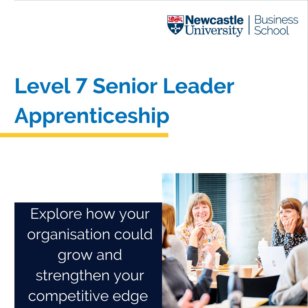 Faculty of Humanities and Social Sciences (@hassfacultyncl) on Twitter photo Companies need exceptional leaders, and <a href="/NCLBusiness/">NCL Business School</a> can help you take that next step.
Book a consultation to explore how your business can develop colleagues with the Level 7 Senior Leader Apprenticeship.
Find out more here: bit.ly/4kmfpYq Companies need exceptional leaders, and <a href="/NCLBusiness/">NCL Business School</a> can help you take that next step.
Book a consultation to explore how your business can develop colleagues with the Level 7 Senior Leader Apprenticeship.
Find out more here: bit.ly/4kmfpYq
