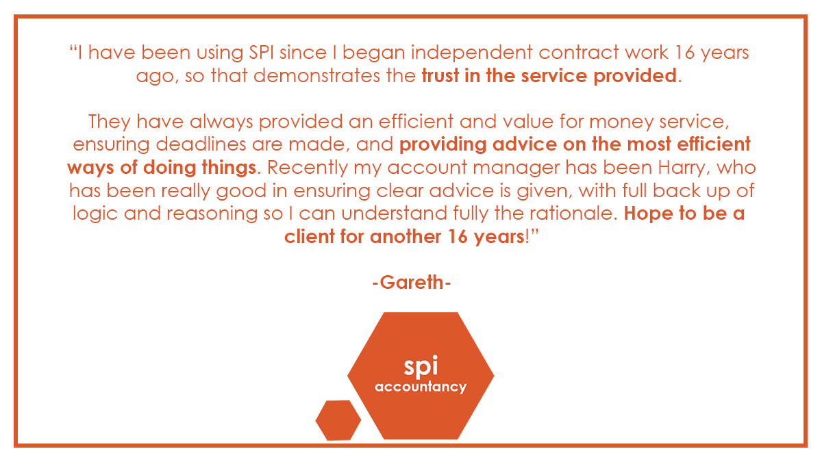 spiaccountancy's tweet image. Offering clear and efficient advice is key to giving our clients the right results. Great feedback this week from longtime client Gareth as we head into the weekend! ow.ly/PgOs50MpWQh #FeedbackFriday #FridayFeeling #AccountancySupport