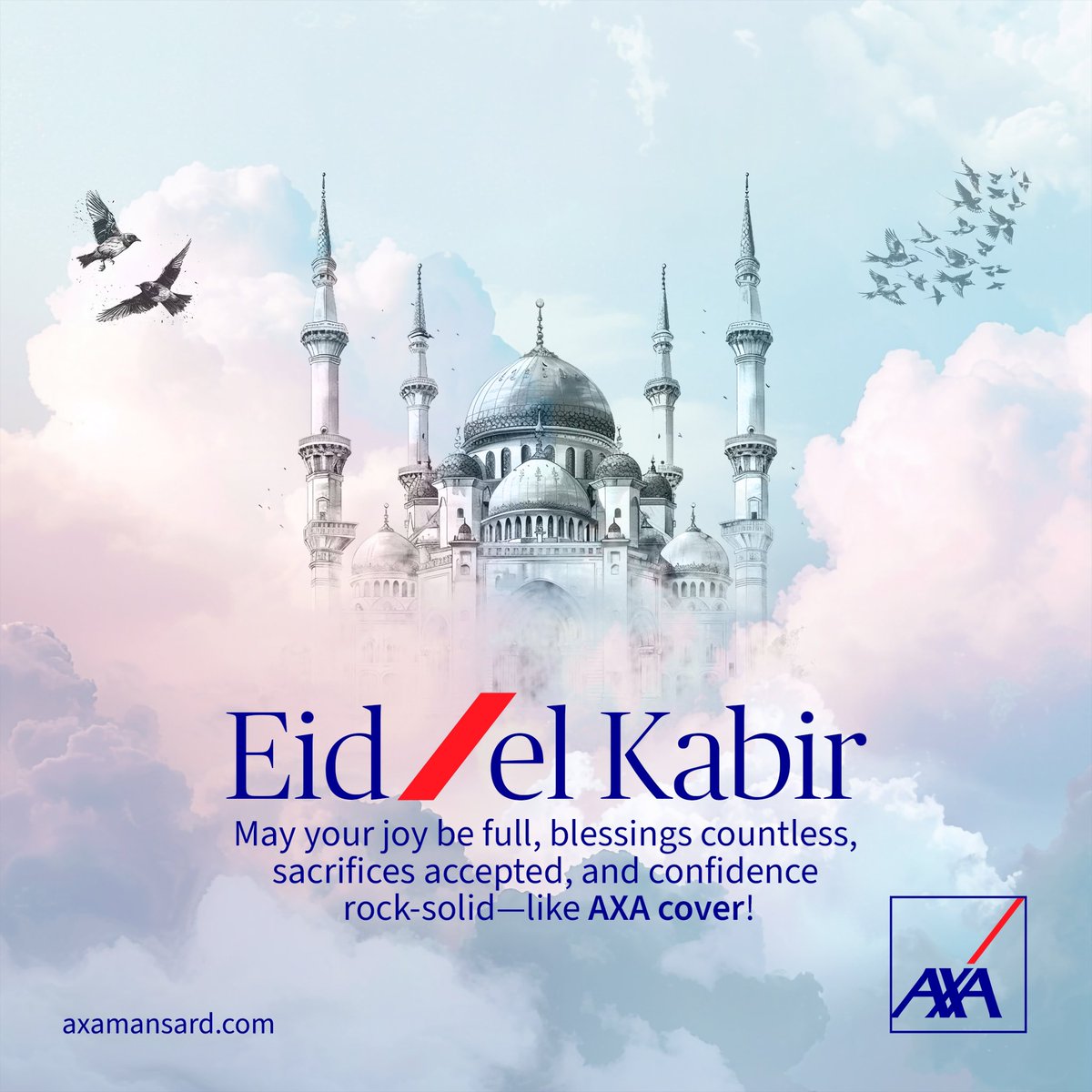 AXAMansard's tweet photo. Eid Mubarak to our lovely family! Wishing you a joyous celebration 💙 https://t.co/SgIjaN4m56