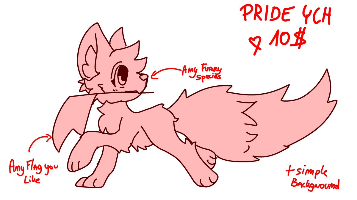 ✨PRIDE YCH✨

Im in an emergency, and I need some money to pay bills so..

Any furry / animal species 
Any flag you like
+ simple background
Hard and easy desings
(but pls no mecha)

Example pinned on profile 

Payment via PayPal
Comment and DM if Interested! 💚