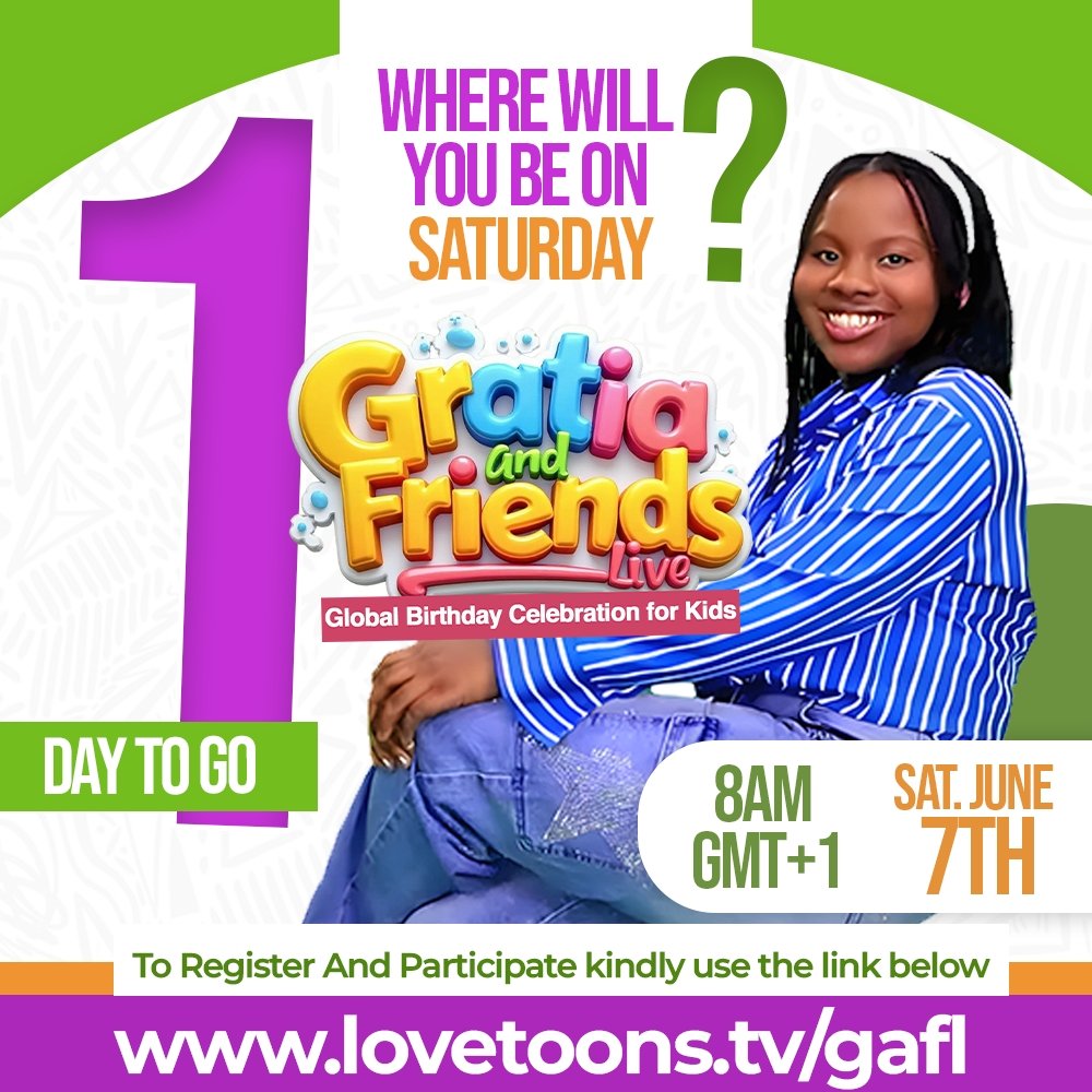 Lovetoons4kids's tweet photo. 1 πΏπΌπ ππ ππ!
πππΌπππΌ πΌππΏ ππππππΏπ ππππ (ππππ½πΌπ π½πππππΏπΌπ πΎππππ½ππΌππππ πππ πππΏπ) ππππππΎπΎπΎπΎππ
To Register, Kindly visit https://t.co/Tl6byYiFNR
#lovetoonstv
#gafl
#globalbirthdaycelebration https://t.co/eY784jacY1