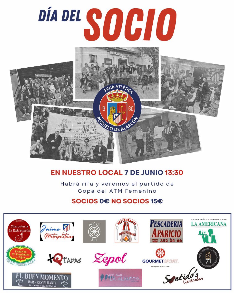 Ya estamos con los últimos preparativos para nuestro día del socio mañana

Agradecer una vez más a nuestros colaboradores 

¡Sin dejar de creer desde 1960!