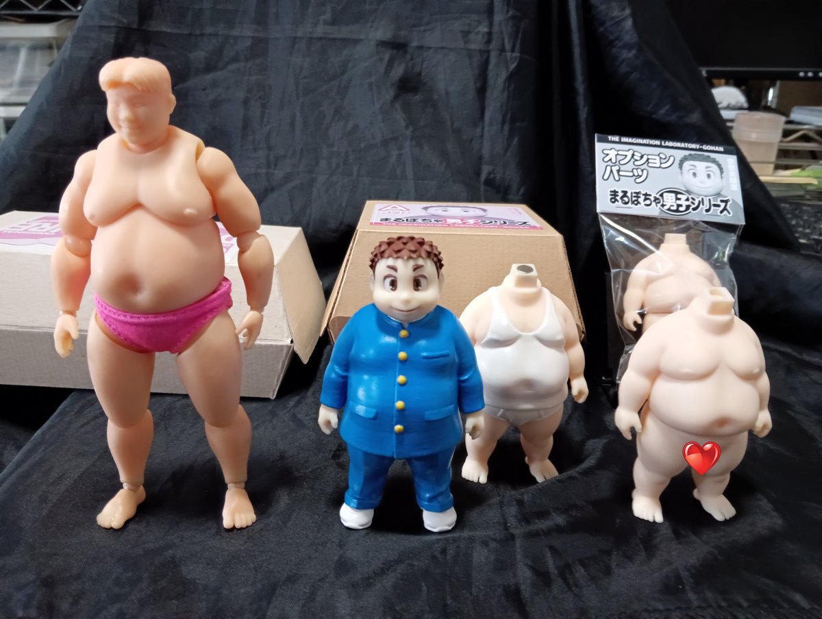 6/7（明日）東京流通センターにて開催される
 #となりのモケイフェスティバル7 に参加します。

ディーラー名：空想実験室
卓番号：B16

●まるぽちゃ男子シリーズAセット　5000円
●オプションパーツ　2000円
●可動デブフィギュア　5000円

ご興味ある方、明日よろしくお願いいたします。