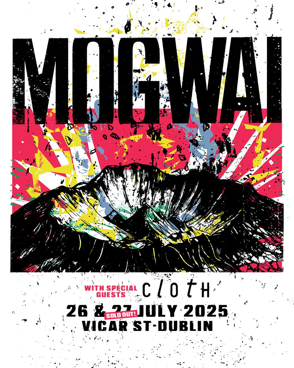 ★ ★ 𝗦𝗨𝗣𝗣𝗢𝗥𝗧 𝗔𝗗𝗗𝗘𝗗 ★ ★

💿 After releasing their new album 'Pink Silence', Scottish duo <a href="/cloth_band/">Cloth</a> will join <a href="/mogwaiband/">Mogwai</a> for their shows in <a href="/Vicar_Street/">Vicar St</a> on 26 &amp; 27 July 2025! 💥

🎫 Limited tickets ~ bit.ly/40KX2E6