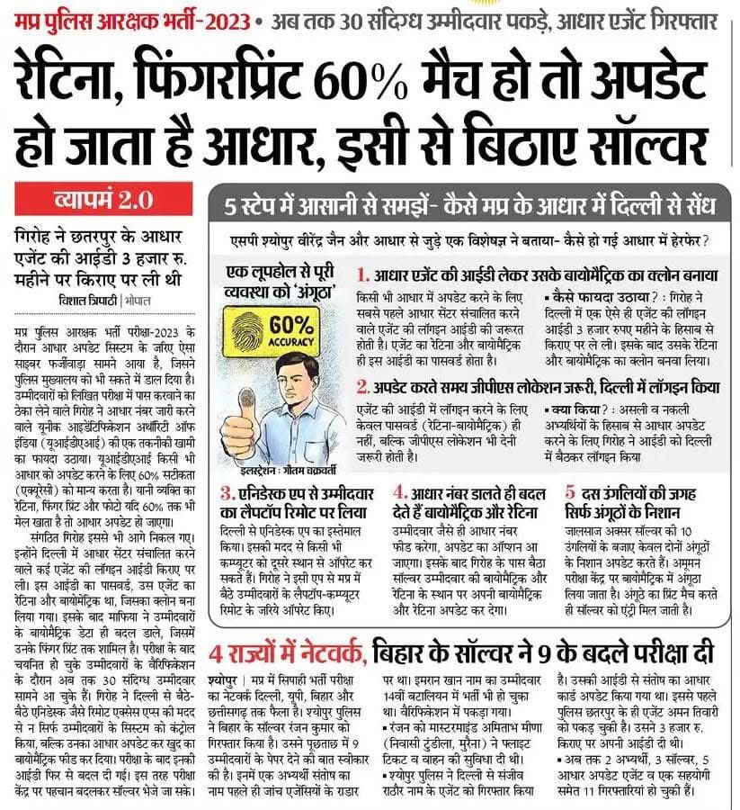 Kamal Nath (@officeofknath) on Twitter photo рдкреНрд░рджреЗрд╢ рдореЗрдВ рдПрдХ рдмрд╛рд░ рдлрд┐рд░ рд╡реНрдпрд╛рдкрдо рдЬреИрд╕рд╛ рдШреЛрдЯрд╛рд▓рд╛ рд╕рд╛рдордиреЗ рдЖ рдЧрдпрд╛ рд╣реИред рдкреБрд▓рд┐рд╕ рдЖрд░рдХреНрд╖рдХ рднрд░реНрддреА рдореЗрдВ рд╣реБрдЖ рдпрд╣ рдШреЛрдЯрд╛рд▓рд╛ рдкреНрд░рдердо рджреГрд╖реНрдЯреНрдпрд╛ рдЕрддреНрдпрдВрдд рд╣рд╛рдИрдЯреЗрдХ рдирдЬрд╝рд░ рдЖрддрд╛ рд╣реИред
рдЬрд┐рд╕рдореЗрдВ рди рд╕рд┐рд░реНрдлрд╝ рдЖрдзрд╛рд░ рдЖрдЗрдбреА рдореЗрдВ рдЫреЗрдбрд╝-рдЫрд╛рдбрд╝ рдХреА рдЧрдИ рдмрд▓реНрдХрд┐ рдмрдХрд╛рдпрджрд╛ рдкреВрд░рд╛ рд╖рдбрдпрдВрддреНрд░ рд░рдЪрдХрд░ рдЖрдзрд╛рд░ рдмрдирд╛рдиреЗ рдХреА рдкреНрд░рдХреНрд░рд┐рдпрд╛ рд╣реА рдШреЛрдЯрд╛рд▓реЗрдмрд╛рдЬреЛрдВ рдиреЗ рдЕрдкрдиреЗ рд╣рд╛рде рдореЗрдВ рд▓реЗ рд▓реА рдФрд░ рдкреНрд░рджреЗрд╢ рдореЗрдВ рдПрдХ рдмрд╛рд░ рдлрд┐рд░ рд╡реНрдпрд╛рдкрдо рдЬреИрд╕рд╛ рдШреЛрдЯрд╛рд▓рд╛ рд╕рд╛рдордиреЗ рдЖ рдЧрдпрд╛ рд╣реИред рдкреБрд▓рд┐рд╕ рдЖрд░рдХреНрд╖рдХ рднрд░реНрддреА рдореЗрдВ рд╣реБрдЖ рдпрд╣ рдШреЛрдЯрд╛рд▓рд╛ рдкреНрд░рдердо рджреГрд╖реНрдЯреНрдпрд╛ рдЕрддреНрдпрдВрдд рд╣рд╛рдИрдЯреЗрдХ рдирдЬрд╝рд░ рдЖрддрд╛ рд╣реИред
рдЬрд┐рд╕рдореЗрдВ рди рд╕рд┐рд░реНрдлрд╝ рдЖрдзрд╛рд░ рдЖрдЗрдбреА рдореЗрдВ рдЫреЗрдбрд╝-рдЫрд╛рдбрд╝ рдХреА рдЧрдИ рдмрд▓реНрдХрд┐ рдмрдХрд╛рдпрджрд╛ рдкреВрд░рд╛ рд╖рдбрдпрдВрддреНрд░ рд░рдЪрдХрд░ рдЖрдзрд╛рд░ рдмрдирд╛рдиреЗ рдХреА рдкреНрд░рдХреНрд░рд┐рдпрд╛ рд╣реА рдШреЛрдЯрд╛рд▓реЗрдмрд╛рдЬреЛрдВ рдиреЗ рдЕрдкрдиреЗ рд╣рд╛рде рдореЗрдВ рд▓реЗ рд▓реА рдФрд░