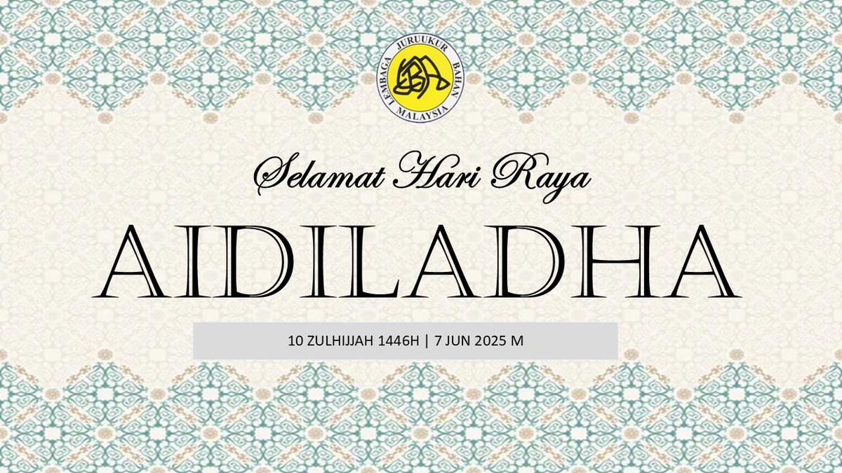 LJBMRasmi's tweet photo. Selamat menyambut Hari Raya Aidiladha https://t.co/2rdoAx1PRI