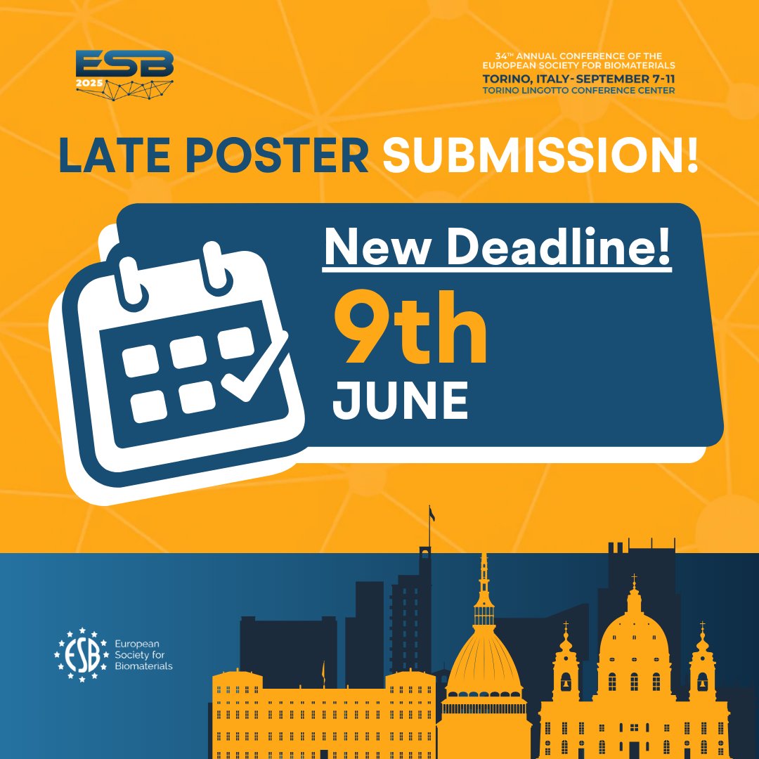 ESB 2025 (@esb_2025) on Twitter photo ๐จ MARK YOUR CALENDARS! ๐ฃ
we are pleased to announce that a Late Poster Submission Call for the 34th ๐๐ผ๐ป๐ณ๐ฒ๐ฟ๐ฒ๐ป๐ฐ๐ฒ ๐ผ๐ณ ๐๐ต๐ฒ ๐๐๐ฟ๐ผ๐ฝ๐ฒ๐ฎ๐ป ๐ฆ๐ผ๐ฐ๐ถ๐ฒ๐๐ ๐ณ๐ผ๐ฟ ๐๐ถ๐ผ๐บ๐ฎ๐๐ฒ๐ฟ๐ถ๐ฎ๐น๐ (#ESB2025) will open on June 9th and will remain open until July 4th. ๐จ MARK YOUR CALENDARS! ๐ฃ
we are pleased to announce that a Late Poster Submission Call for the 34th ๐๐ผ๐ป๐ณ๐ฒ๐ฟ๐ฒ๐ป๐ฐ๐ฒ ๐ผ๐ณ ๐๐ต๐ฒ ๐๐๐ฟ๐ผ๐ฝ๐ฒ๐ฎ๐ป ๐ฆ๐ผ๐ฐ๐ถ๐ฒ๐๐ ๐ณ๐ผ๐ฟ ๐๐ถ๐ผ๐บ๐ฎ๐๐ฒ๐ฟ๐ถ๐ฎ๐น๐ (#ESB2025) will open on June 9th and will remain open until July 4th.
