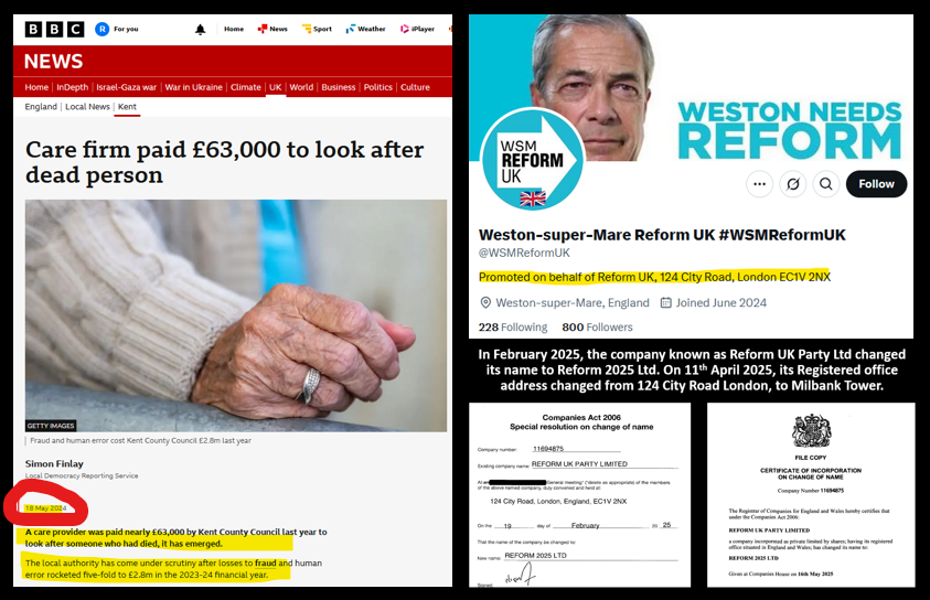 docrussjackson's tweet photo. @WSMReformUK Refom UK #KentCouncil is a fucking clown show - they're celebrating being able to find a @BBC article that's more than a year old! 🤡 https://t.co/83znoAqGPP