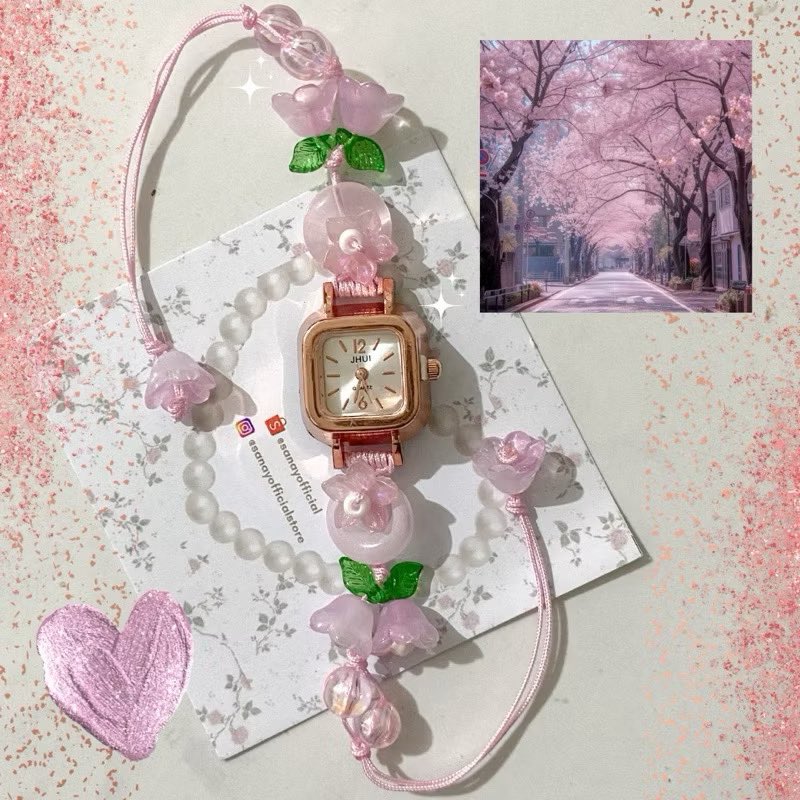 jam beads bracelet kayak gini cantik &amp; unik banget, cocok untuk yang tangan kecil, bisa costum juga jadi lebih personal ⌚️✨