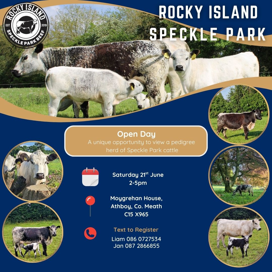 Myself and <a href="/Liamcowvet/">Liam Carroll</a> are delighted to be hosting an open day on our little farm on Saturday 21st June - We'd love you to join us on the day and meet the herd! #specklepark