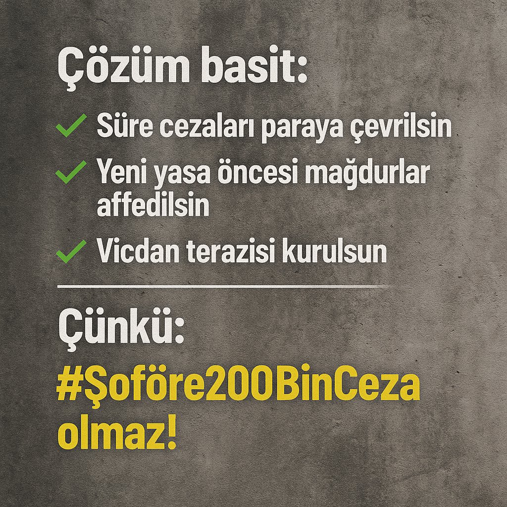 <a href="/MHP_Bilgi/">MHP</a> Sayın Bahçeli,
#radar cezaları isyan ettiriyor,
Ama biz yıllardır ehliyetsiz, işsiz, dışlanmış haldeyiz.
Bir kere içki içtik diye hayatımız bitti.
Lütfen halkın sesini Cumhur İttifakı’na taşıyın.
Yeni yasa öncesi af, milyonlara umut olur.
#EhliyetAffı