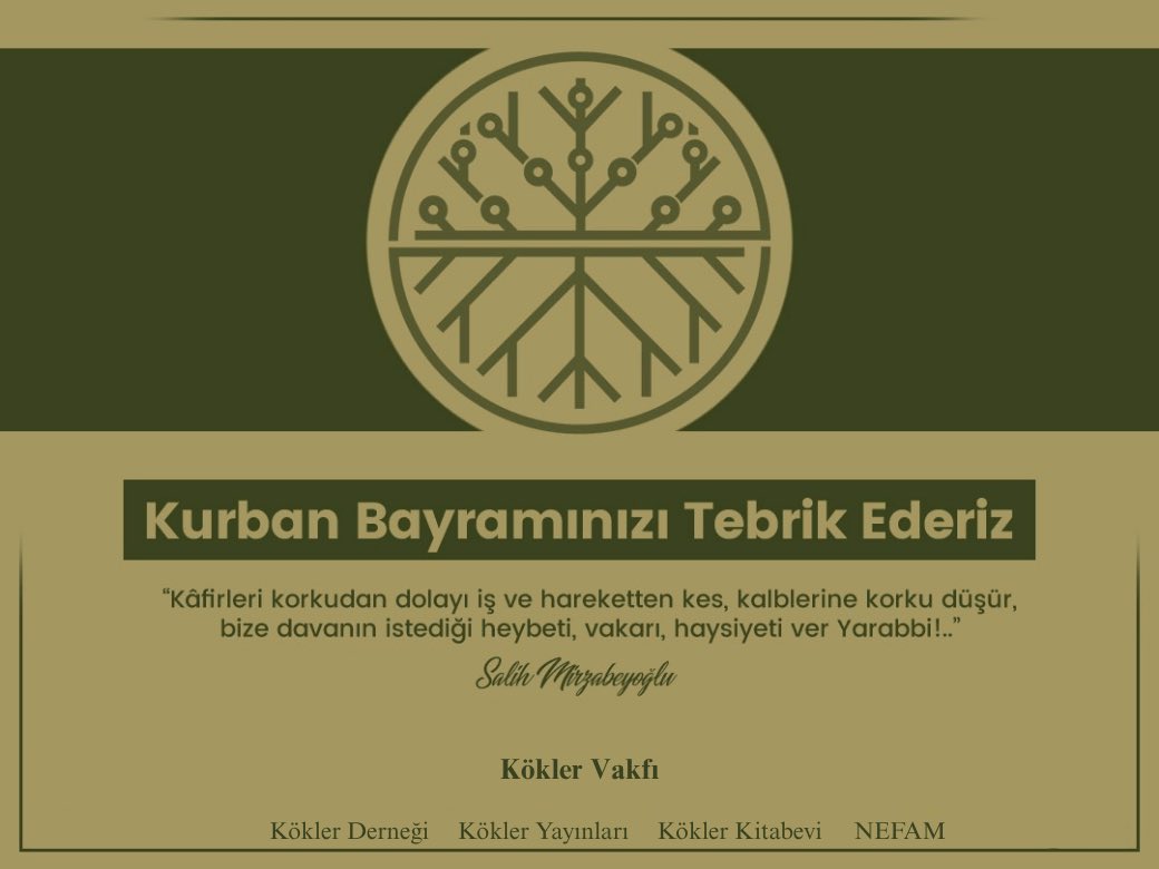 Kurban Bayramınızı tebrik ederiz!