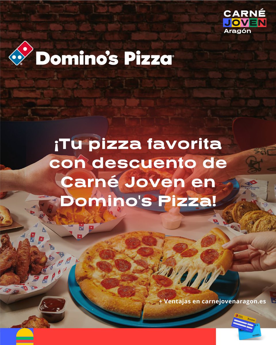 Carné Joven de Aragón (@cjovenaragon) on Twitter photo Tu pizza favorita + Carné Joven = 💸 descuento top en <a href="/DominosPizza_ES/">Domino's Pizza España</a>
Desde 5,50 € cada mediana si recoges, o 7,25 € a domicilio 🍕
💥Solicita tu Carné Joven y consigue tu descuento en carnejovenaragon.es
#CarnéJoven #DominosPizza #dominoszaragoza Tu pizza favorita + Carné Joven = 💸 descuento top en <a href="/DominosPizza_ES/">Domino's Pizza España</a>
Desde 5,50 € cada mediana si recoges, o 7,25 € a domicilio 🍕
💥Solicita tu Carné Joven y consigue tu descuento en carnejovenaragon.es
#CarnéJoven #DominosPizza #dominoszaragoza