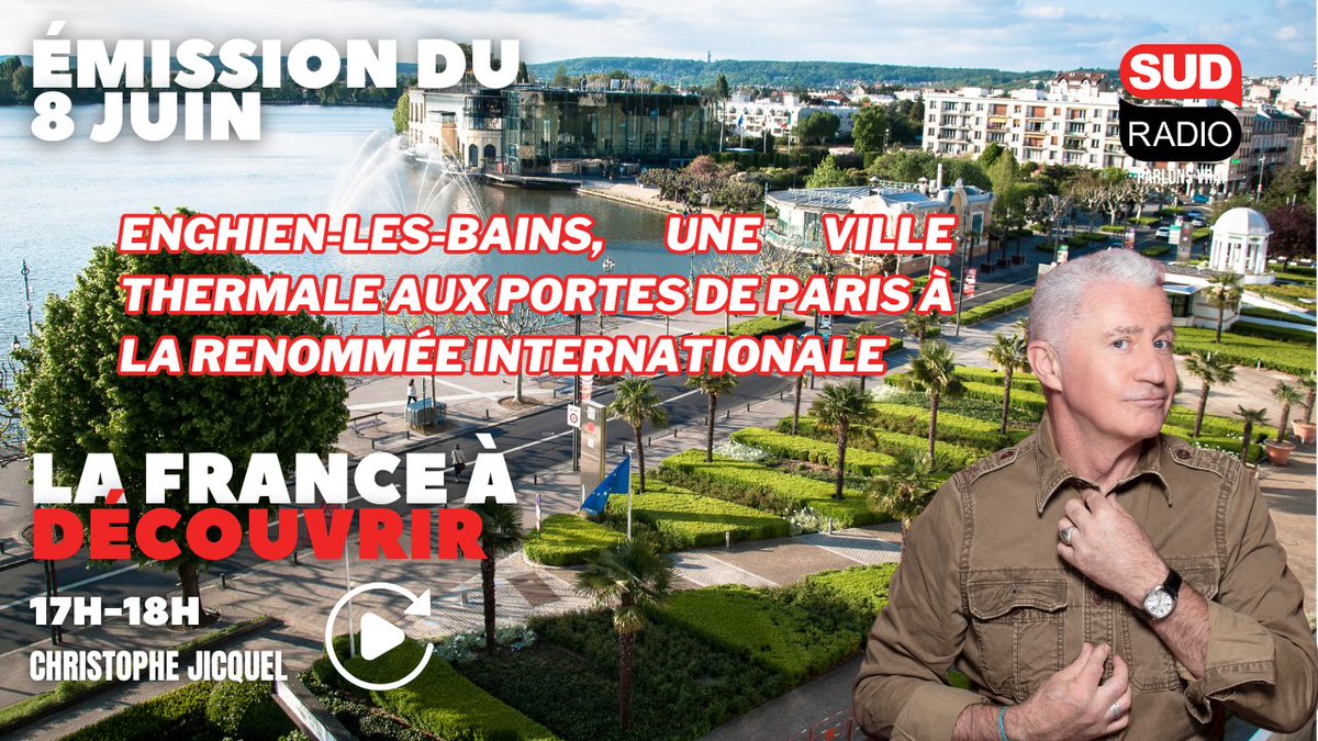 Sud Radio (@sudradio) on Twitter photo 🔄 Retrouvez en replay "La France à découvrir", avec Christophe Jicquel et ses invités
▶️ <a href="/EnghienlesBains/">Enghien-les-Bains</a>, une ville thermale aux portes de Paris à la renommée internationale !
Le replay : sudradio.fr/programme/la-f… 🔄 Retrouvez en replay "La France à découvrir", avec Christophe Jicquel et ses invités
▶️ <a href="/EnghienlesBains/">Enghien-les-Bains</a>, une ville thermale aux portes de Paris à la renommée internationale !
Le replay : sudradio.fr/programme/la-f…