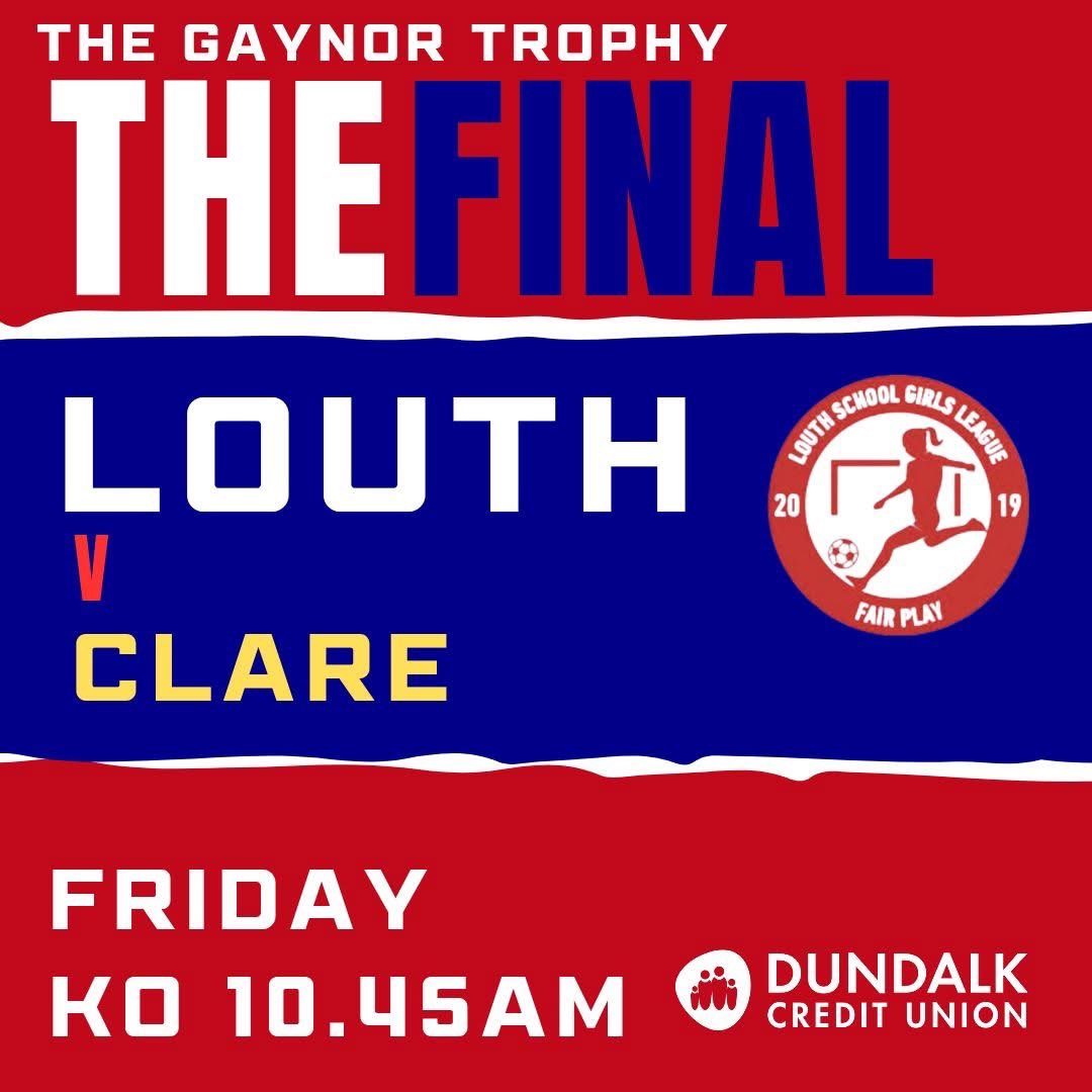 The very best of luck to the Louth School Girls League team who take on Clare in the Gaynor Trophy final this morning!!