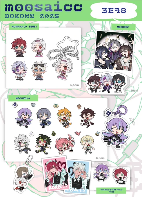 DOKOMI catalogue!🌟🤍 1/2

I am sadly very very low on stock bc my restock didn't arrive🙇🏻‍♀️
-
Also watch out bc staff had to change my booth ..I'm now at 3F78!
-
I'm cosplaying Rore today and are holding a NIJI  jp stamp rally!! Pls stop by 💕💕 
#ArtistsofDokomi2025 #Dokomi2025 