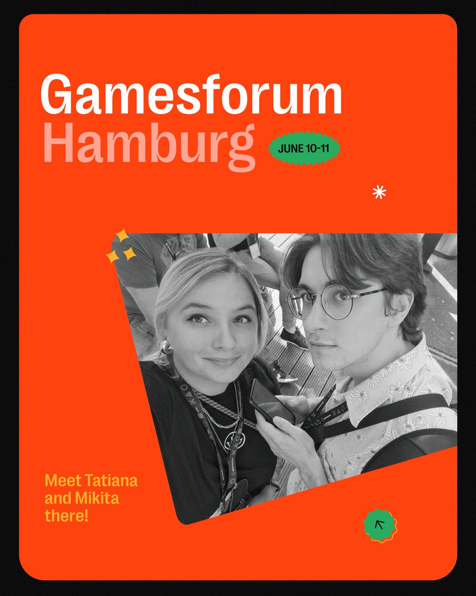Next stop iiiis… Hamburg!
Tatyana and Mikita are heading to <a href="/gamesforum/">Gamesforum</a> 👾 June 10–11. Open minds, strong coffee, and bold ideas on the table. 📩 DM to connect — they’d love to meet. #gaming