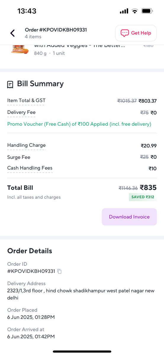 priynka_2001's tweet photo. Hey @ZeptoNow,
You advertised ₹100 Free Cash in the Zepto Wallet, but only ₹25 was credited. On top of that, handling charges went from ₹5 to ₹20—even in the Super Saver section.What kind of saving is this? Misleading offers erode trust. Please clarify.📸 Attaching #Zepto https://t.co/V3WdM0gWWV