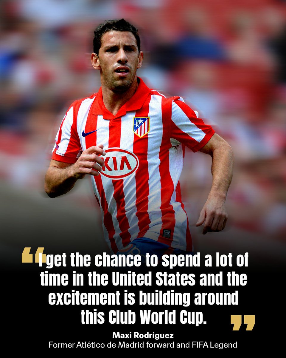 Coming soon to the United States 🇺🇸
<a href="/MR11ok/">Maxi Rodríguez</a> on the <a href="/FIFACWC/">FIFA Club World Cup</a> 🏆