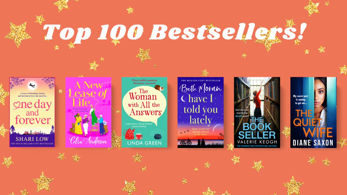 Boldwood Books (@boldwoodbooks) on Twitter photo ✨TOP 100 BESTSELLERS✨
Congratulations to @ShariLow, <a href="/CeliaAnderson1/">Celia Anderson</a>, @lindagreenisms, Beth Moran, <a href="/ValerieKeogh1/">Valerie Dickenson</a> and <a href="/Diane_Saxon/">Diane Saxon -</a> who are in the Kindle Top 100 Bestsellers chart! 🎉 ✨TOP 100 BESTSELLERS✨
Congratulations to @ShariLow, <a href="/CeliaAnderson1/">Celia Anderson</a>, @lindagreenisms, Beth Moran, <a href="/ValerieKeogh1/">Valerie Dickenson</a> and <a href="/Diane_Saxon/">Diane Saxon -</a> who are in the Kindle Top 100 Bestsellers chart! 🎉