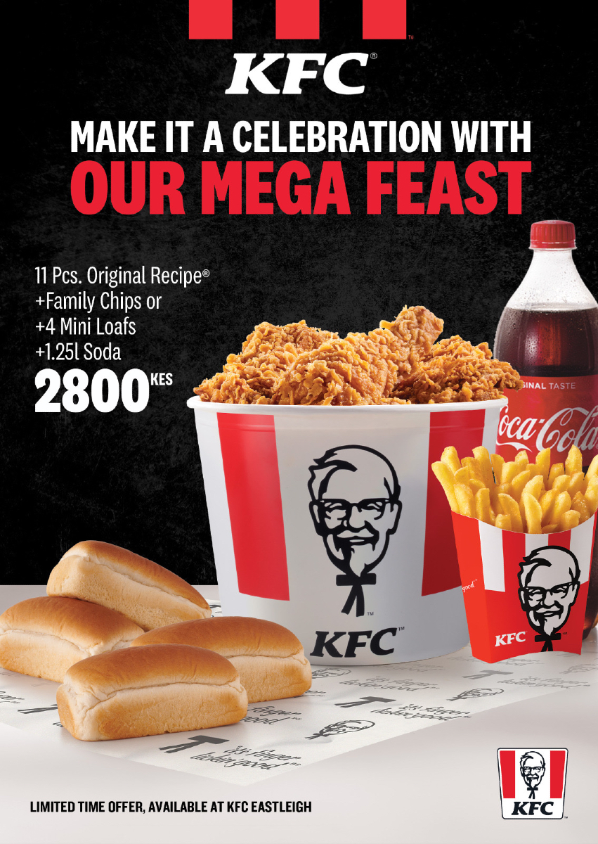 Celebrate Eid al-Adha with a feast worth sharing! 🎉
For just Ksh 2800, get a special KFC meal perfect for family &amp; friends – only at KFC Eastleigh 1 and 2! 🍗🌙
Offer valid for a limited time. Come through and make your celebration finger lickin’ good! 💛
#KFC #KFCEastleigh