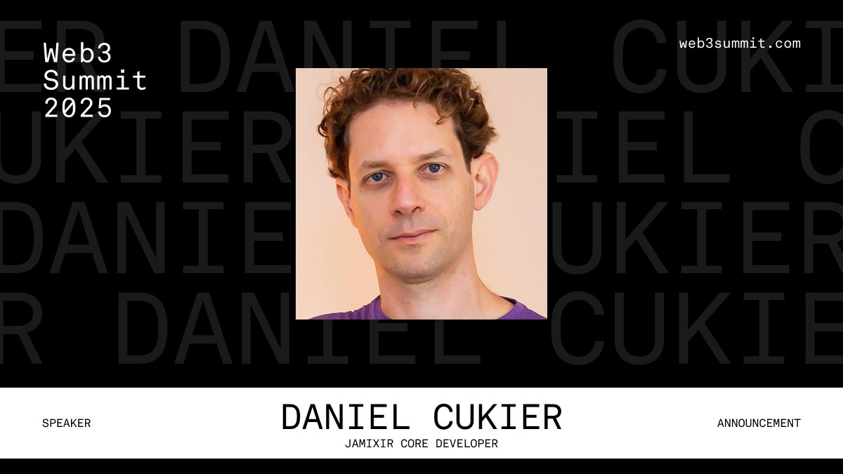 Web3 Summit (@web3summit) on Twitter photo We’re excited to welcome <a href="/danicuki/">Daniel Cukier</a> , creator of Jamixir.
Daniel co-founded WEB3DEV, a Latin America Web3 educational community, and has held CTO roles at top Brazilian startups including Pravaler and Elo7 (acquired by Etsy). With a PhD in Computer Science and experience as a We’re excited to welcome <a href="/danicuki/">Daniel Cukier</a> , creator of Jamixir.
Daniel co-founded WEB3DEV, a Latin America Web3 educational community, and has held CTO roles at top Brazilian startups including Pravaler and Elo7 (acquired by Etsy). With a PhD in Computer Science and experience as a
