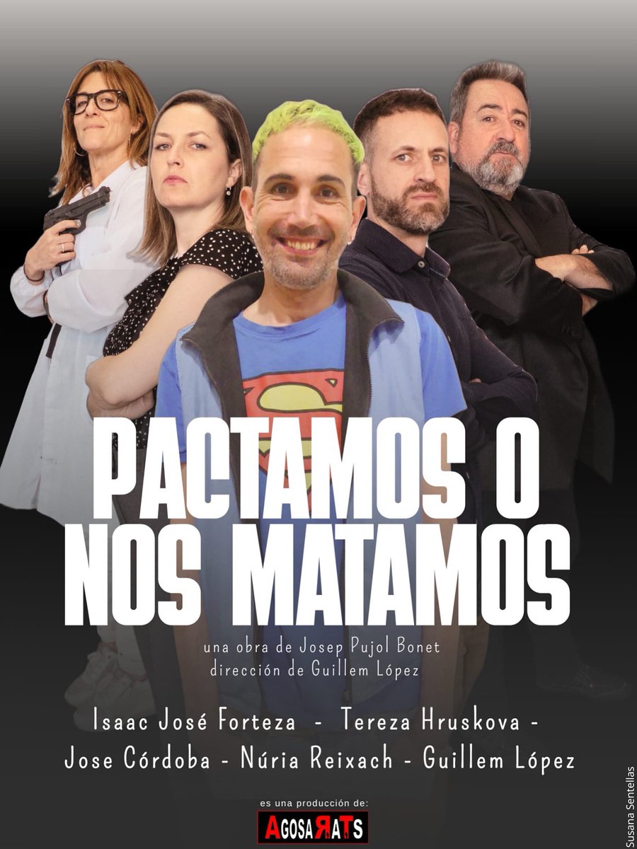 ¿Pactamos o nos matamos?... 🔫

La nueva obra de teatro que he escrito. Una comedia alocada producida por <a href="/agosarats/">L’Immoral.</a>  y dirigida por @guillem_lopez_ .  próximamente en los peores teatros del mundo... ( Tal vez) Y por supuesto con un pedazo de reparto.