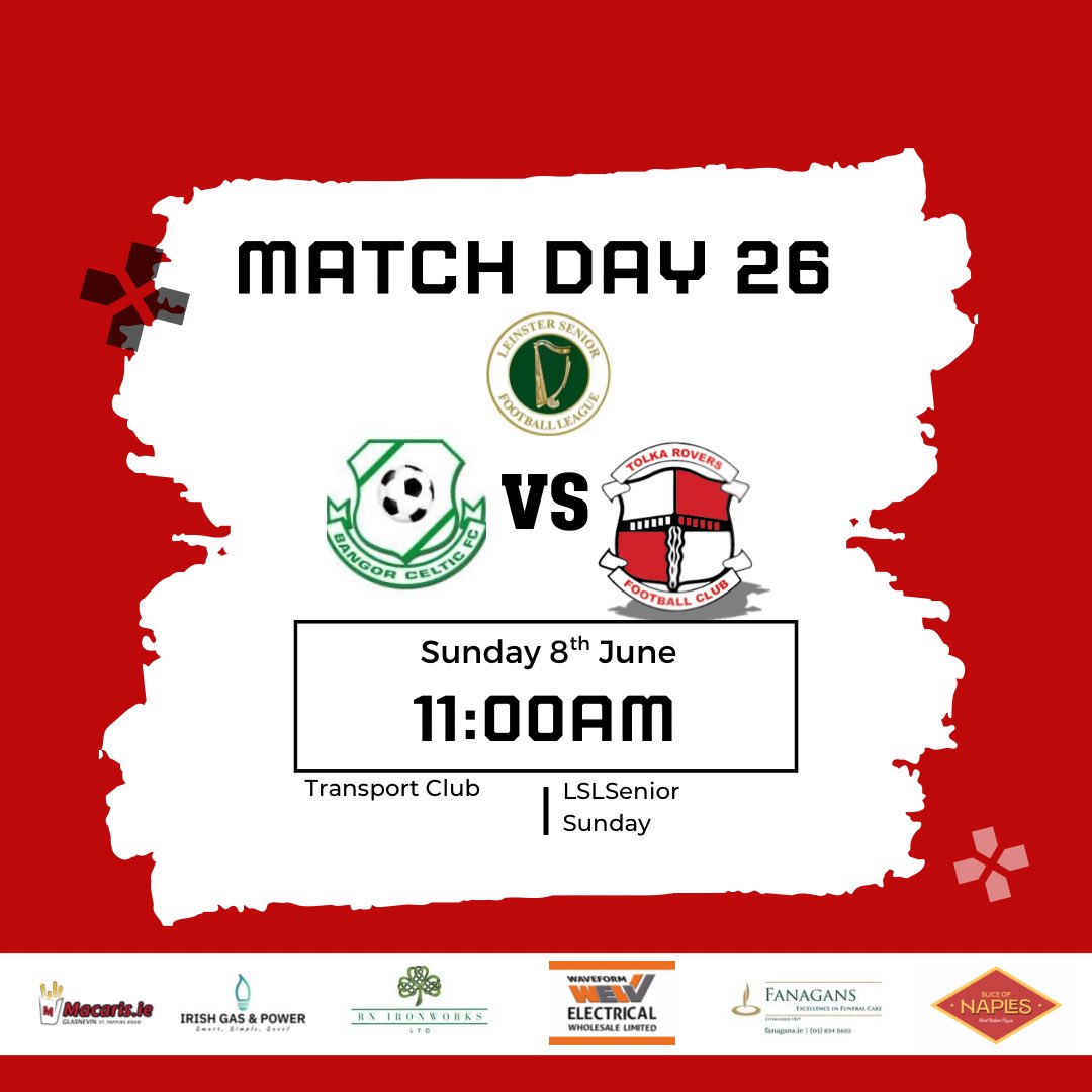 🔴⚪ Final weekend of the season!

📍 Sat 7 June – 2:30PM
🆚 St. Francis (LSL Major)
🏟 John Hyland Park

📍 Sun 8 June – 11AM
🆚 Bangor Celtic (LSL Senior)
🏟 Transport Club

One last push from the lads 💪
#TolkaRovers #LSL #UpTheReds