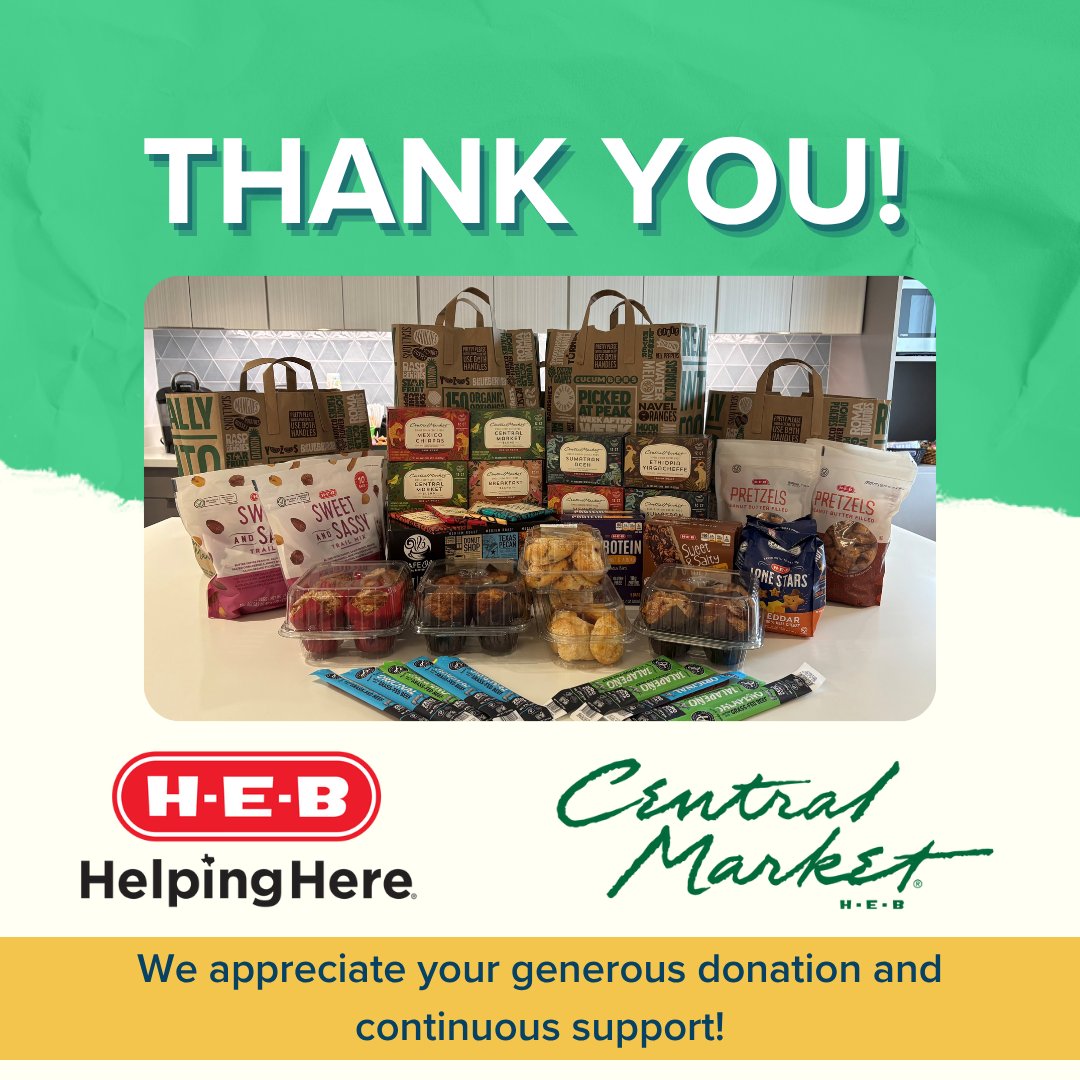 A heartfelt thank you to HEB and Central Market for your generous donation to Resource Center Health’s Food Pantry! 🛒

Your support helps us provide nutritious food to LGBTQIA+ individuals and families in need. We’re so grateful to have community partners who care.