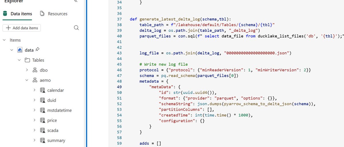 mim_djo's tweet image. i asked chatgpt to generate a #deltatable log from #ducklake
have something working 😅