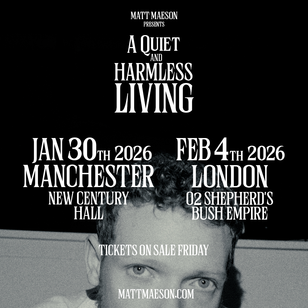 O2 Shepherd's Bush Empire (@o2sbe) on Twitter photo NEW // <a href="/MattMaeson/">Matt Maeson</a> will be bringing his 'A Quiet and Harmless Living Tour' here on Wed 04 Feb 2026.
Get 48-hour early access Priority Tickets from 10am Wed 11 Jun ๐ amg-venues.com/8shv50W5rFt #O2Priority #MattMaeson NEW // <a href="/MattMaeson/">Matt Maeson</a> will be bringing his 'A Quiet and Harmless Living Tour' here on Wed 04 Feb 2026.
Get 48-hour early access Priority Tickets from 10am Wed 11 Jun ๐ amg-venues.com/8shv50W5rFt #O2Priority #MattMaeson