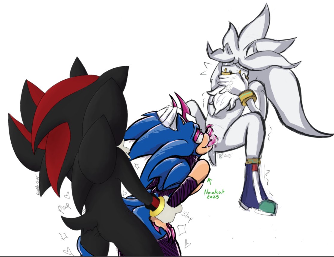 Foxenish's tweet photo. Yall Magma is so fun lol Day 3 w/ @Nnakert
and @silverdaheghawg !
The Scourge x Amy was random, and I am not even mad LOL
#Sonadownsfw #TopShadow #DoomlustSonic #SonicNSFW #Sonilver #threesome #AmyxScourge #ShadSonSilv #SSS https://t.co/OJV8D0aT9b