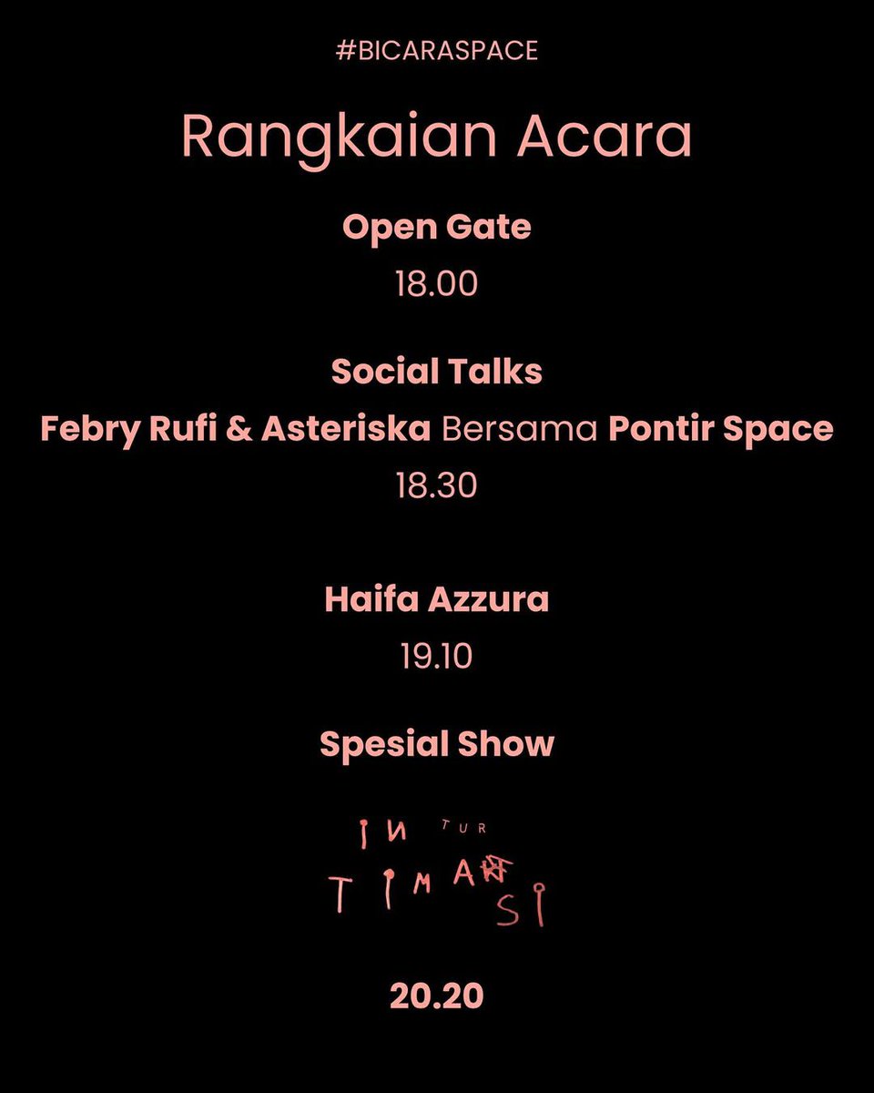 Akan jadi penampil pembuka untuk Tur Intimasi di titik ke empat, kota Serang, 7 Juni 2025. Sampai bertemu !! 💖⭐️