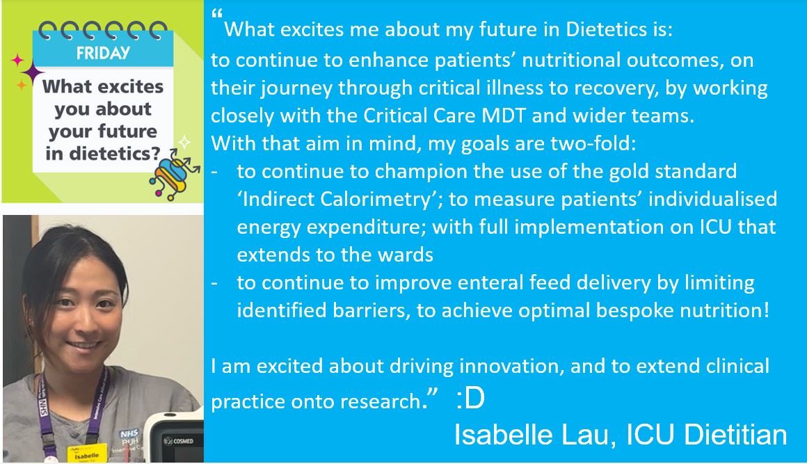 RUH Dietitians (@ruhdietitians) on Twitter photo Our Critical Care lead Dietitian Isabelle wants to share what she's excited about the Future of Dietetics! The importance of working with the MDTs and opting for Gold Standard practice to achieve good nutritional outcomes! #DW2025 <a href="/margijenkins/">Margi Jenkins 💙</a> <a href="/BDA_Dietitians/">British Dietetic Association</a> <a href="/BDACriticalCare/">Critical Care Specialist Group of @BDA_Dietitians</a> Our Critical Care lead Dietitian Isabelle wants to share what she's excited about the Future of Dietetics! The importance of working with the MDTs and opting for Gold Standard practice to achieve good nutritional outcomes! #DW2025 <a href="/margijenkins/">Margi Jenkins 💙</a> <a href="/BDA_Dietitians/">British Dietetic Association</a> <a href="/BDACriticalCare/">Critical Care Specialist Group of @BDA_Dietitians</a>