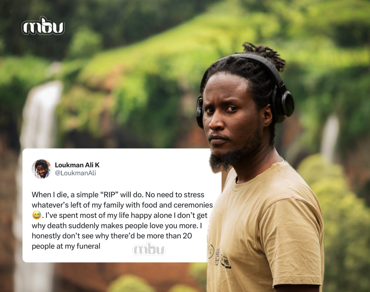 MBU (@mbu) on Twitter photo “I honestly don’t see why there’d be more than 20 people at my funeral…” - Filmmaker <a href="/LoukmanAli/">Loukman Ali K</a> “I honestly don’t see why there’d be more than 20 people at my funeral…” - Filmmaker <a href="/LoukmanAli/">Loukman Ali K</a>
